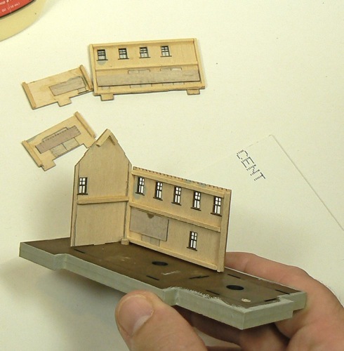 Bracing for end walls for the Curtis Bros Plumbing Supply Model railroad Kit.