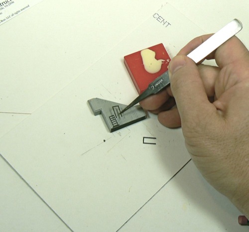 Building the covered staircase for  Z-scale model railroad kit