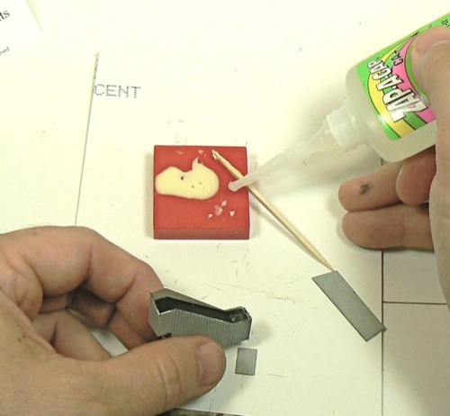 Building the covered staircase for  Z-scale model railroad kit