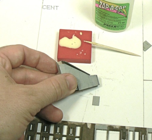 Building the covered staircase for  Z-scale model railroad kit